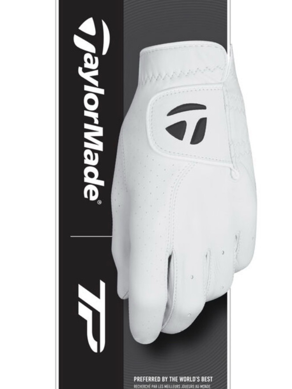 TaylorMade White Golf Glove with Black Logo L